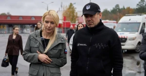 Уповноважена з прав людини в РФ Яна Лантратова та омбудсман України Дмитро Лубінець. Фото: Telegram-канал Лубінця