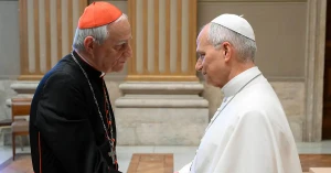 Маттео Дзуппі та Папа Римський Лев XIV. Фото: Mario Tomassetti - Vatican Media via Vatican Pool / Getty Images

