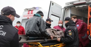 Надання медичної допомоги жителям Олешків, які прибули до Білорусі в рамках гуманітарної місії України та РФ. Фото: БелТА