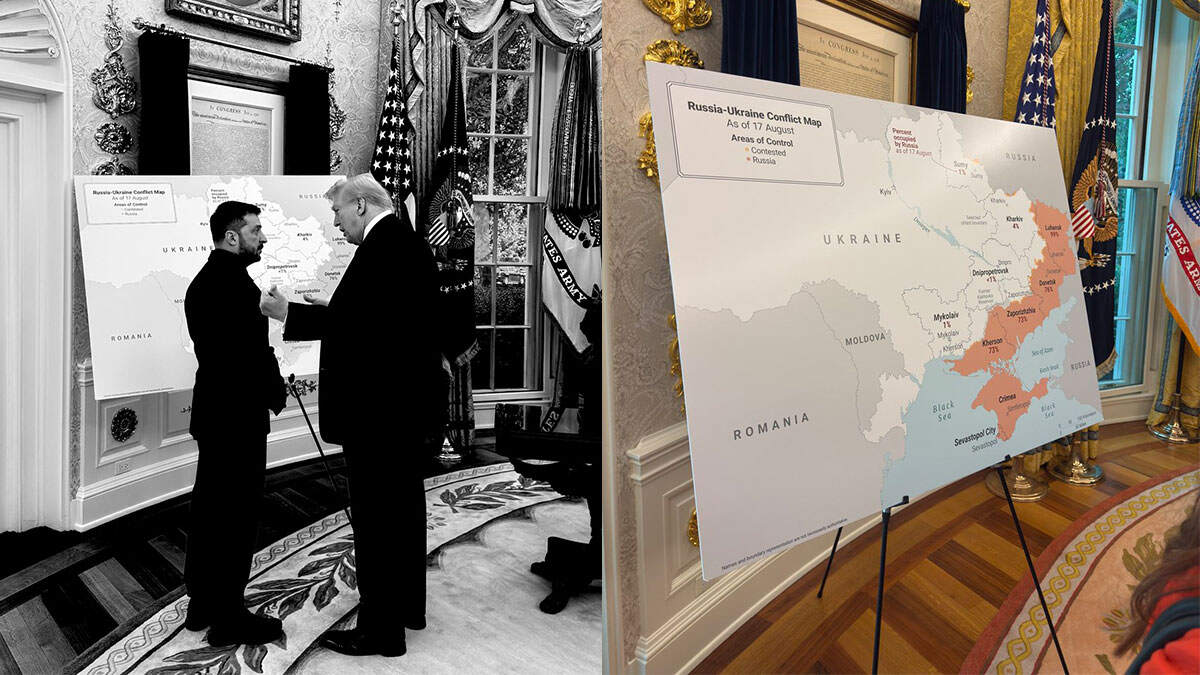 Карта України, яку поставили в Овальному кабінеті 