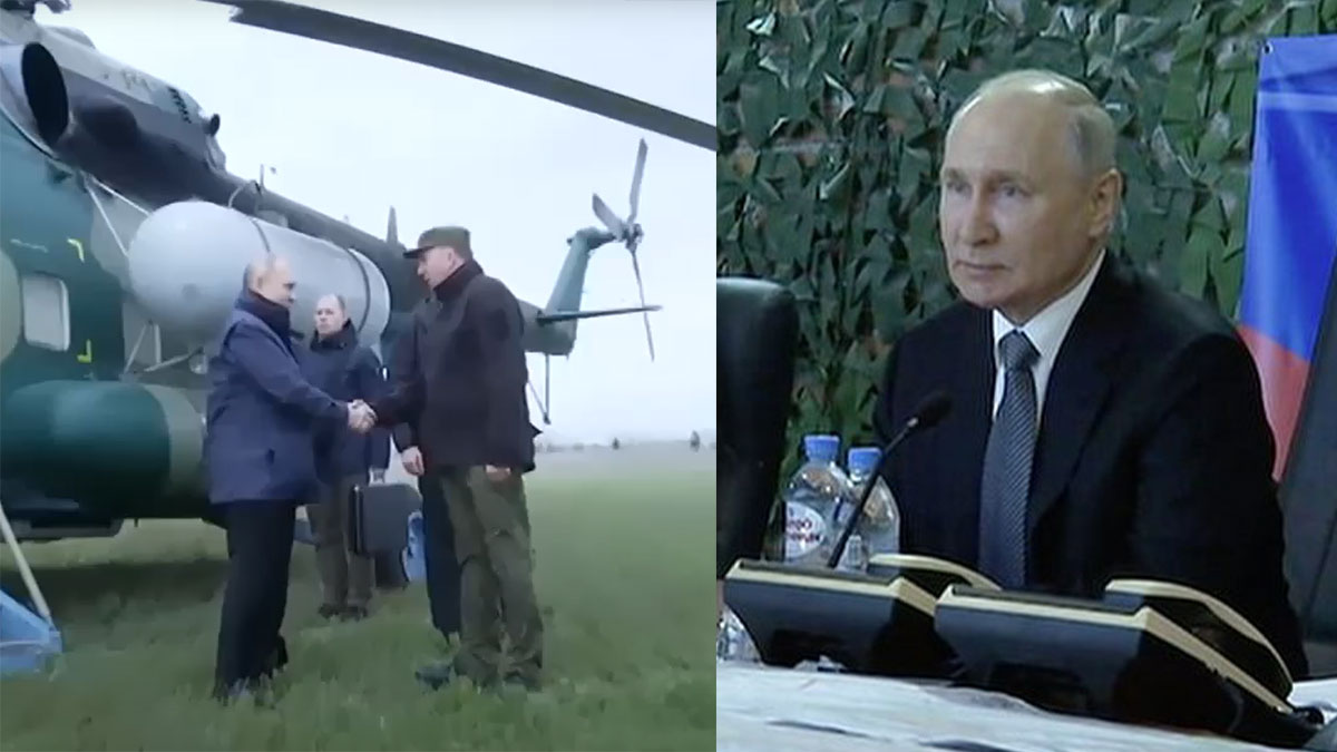 Путін у штабі російського угрупування військ “Днепр” на Арабатській Стрілці у квітні 2023 року
