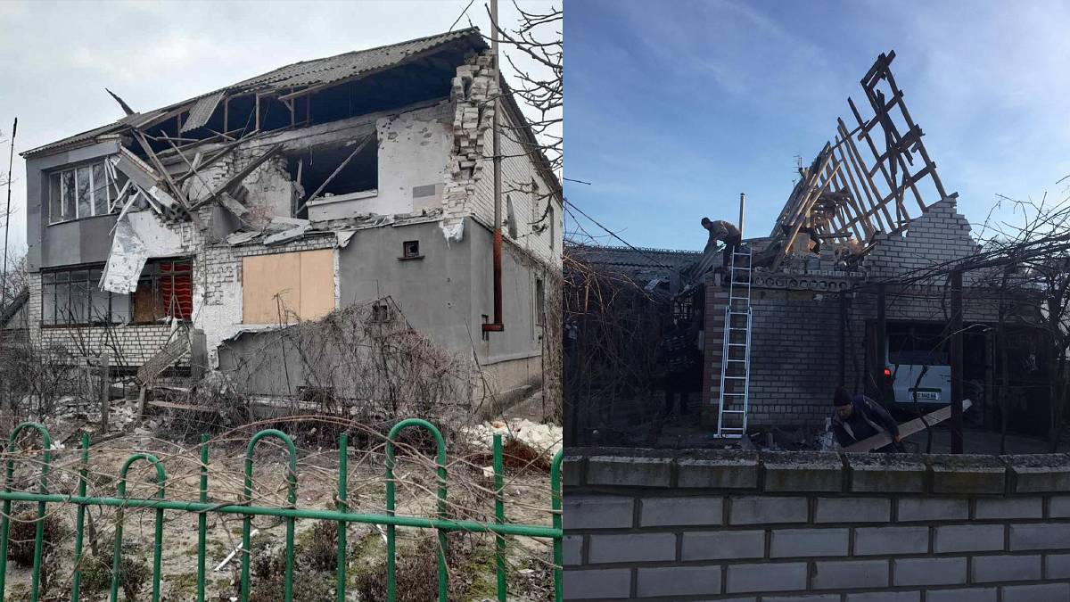 Зруйновані будинки у Старій Збур'ївці