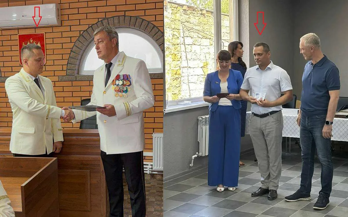 Суддя Станіслав Абажер на окупованій Херсонщині отримує відзнаки за професійні та спортивні досягнення
