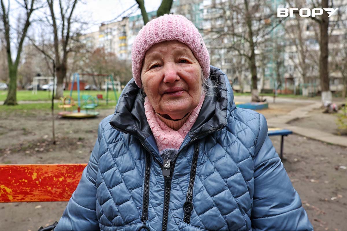Людмила, мешканка Херсона. Фото Олени Гнітецької / ”Вгору”