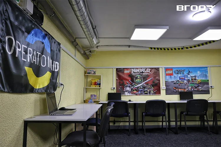 Дитячий простір в укритті. Фото Олени Гнітецької/”Вгору”