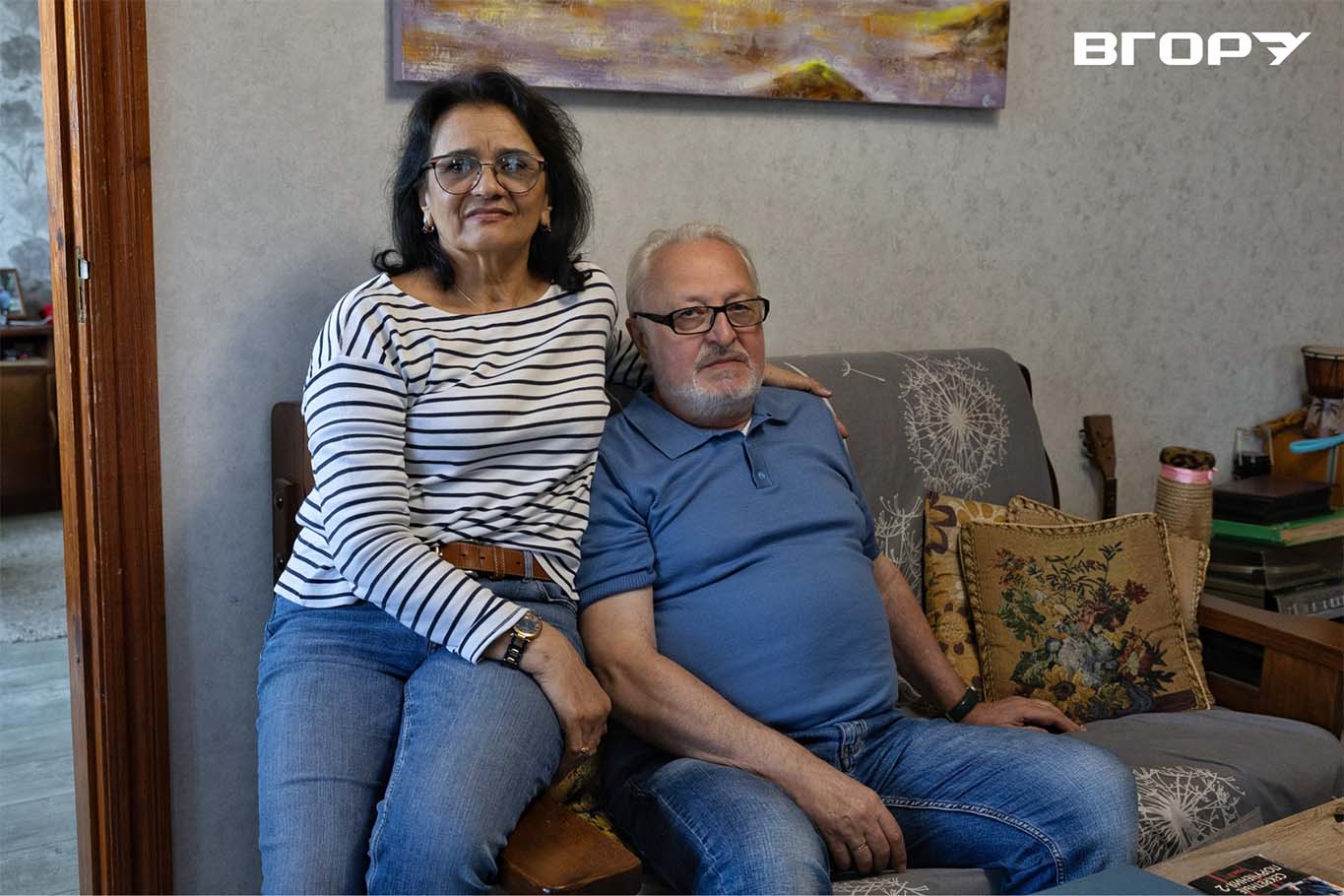 Мати Сергія Офіцерова Олена та вітчим Юрій. Фото Олександра Андрющенка  / ”Вгору”