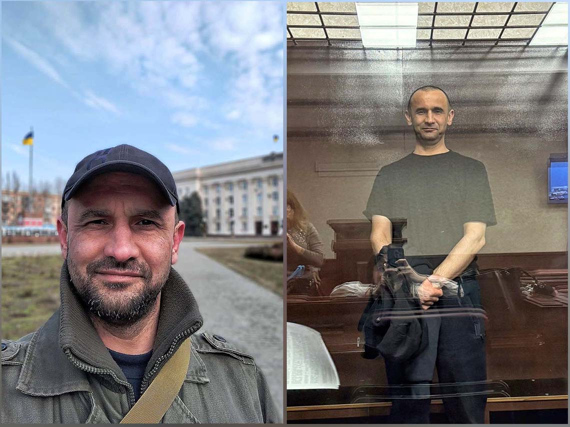 Сергій Офіцеров на початку окупації Херсона та в російському полоні, соцмережі та окупаційні медіа