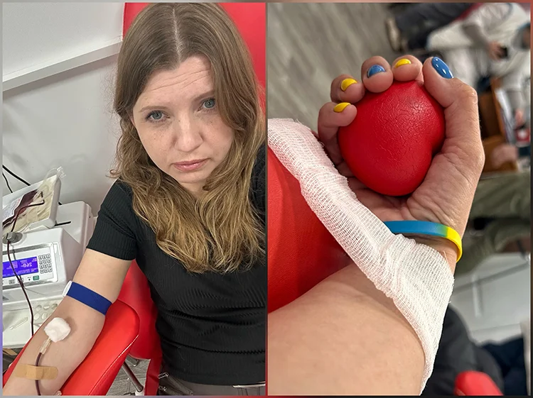 Процес здачі крові. Фото Олени Гнітецької