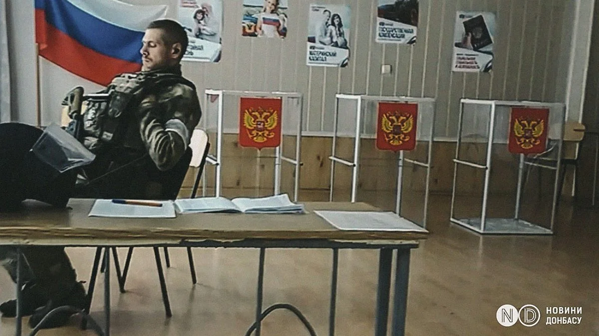 Порожня «виборча дільниця» в окупованому Херсоні