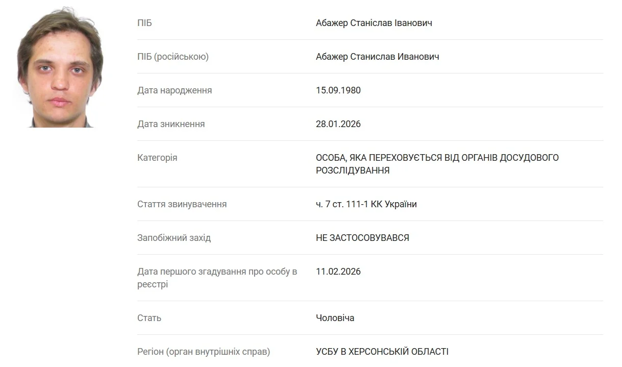 Станислав Абажер врозшуку