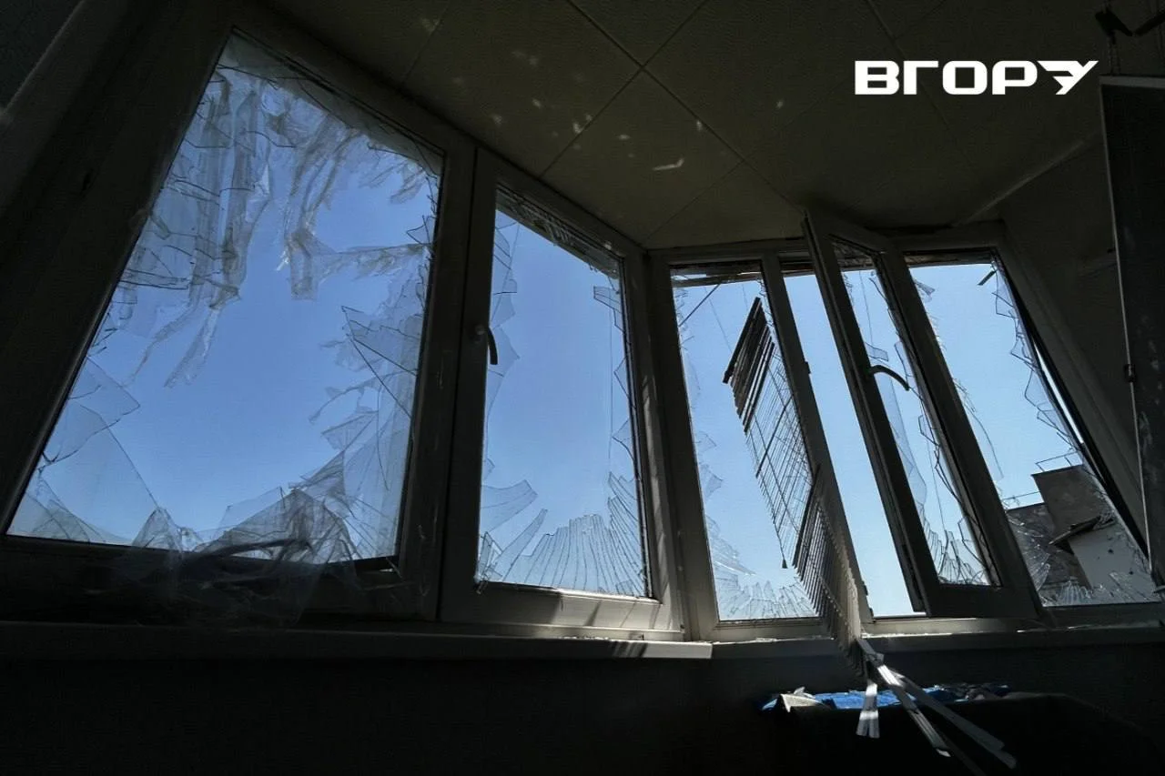Вибиті вікна після російського обстрілу