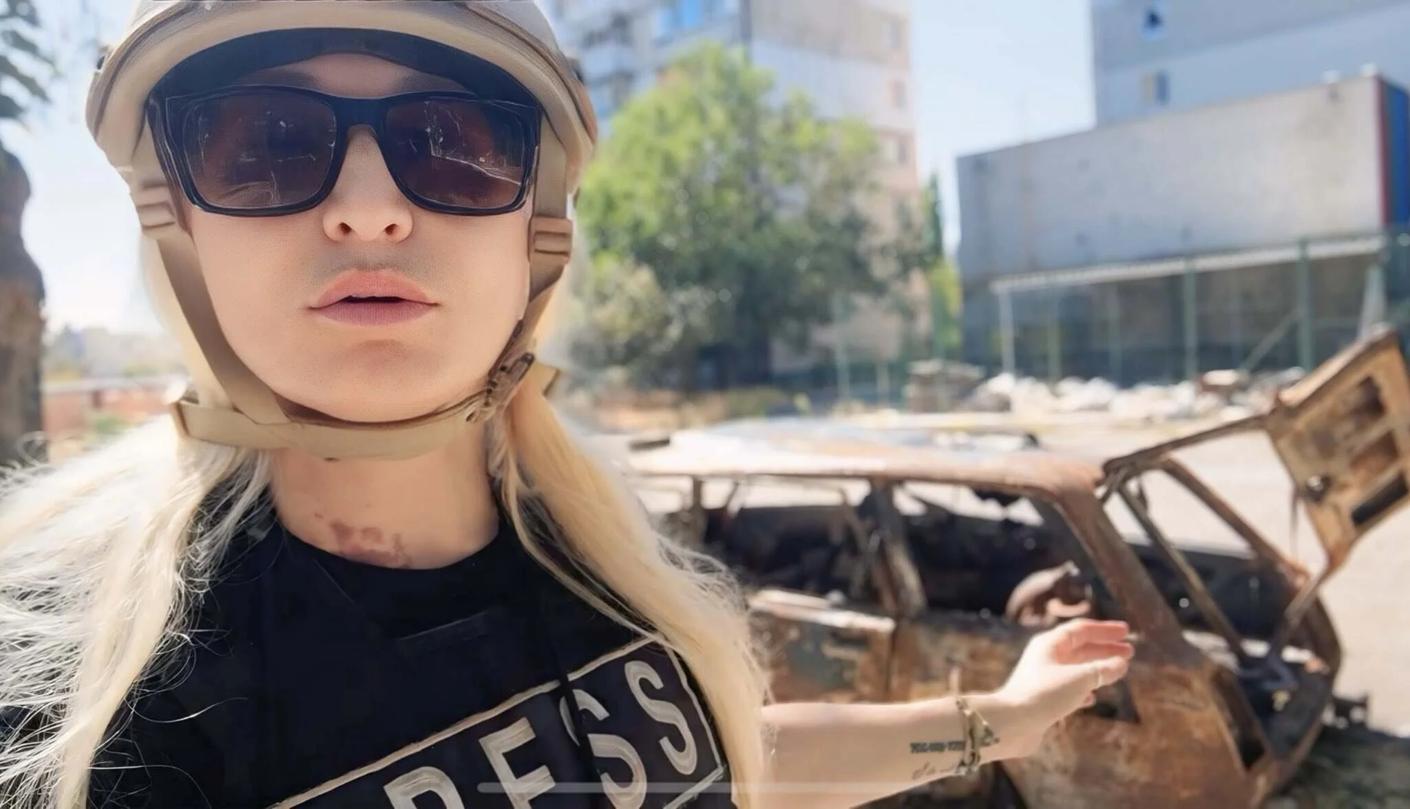 Заріна Забріскі під час роботи у Херсоні